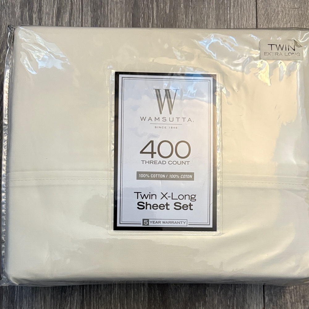 Wamsutta Twin X-Long Sheet Set in Cream